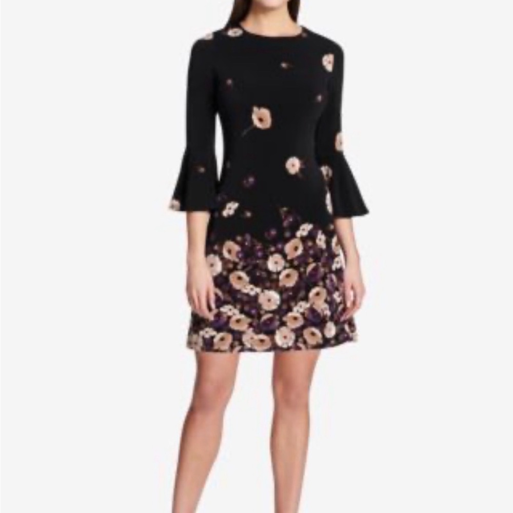 Floral Black Dress